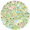 50 Cartoon Vibrant Frog Doodle Stickers Decorative Guitar Notebook Suitcase DIY Waterproof