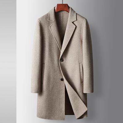Autumn and Winter Wool Trench Coat Medium and Long Youth Light Luxury Business Double-sided Casual Warm Jacket