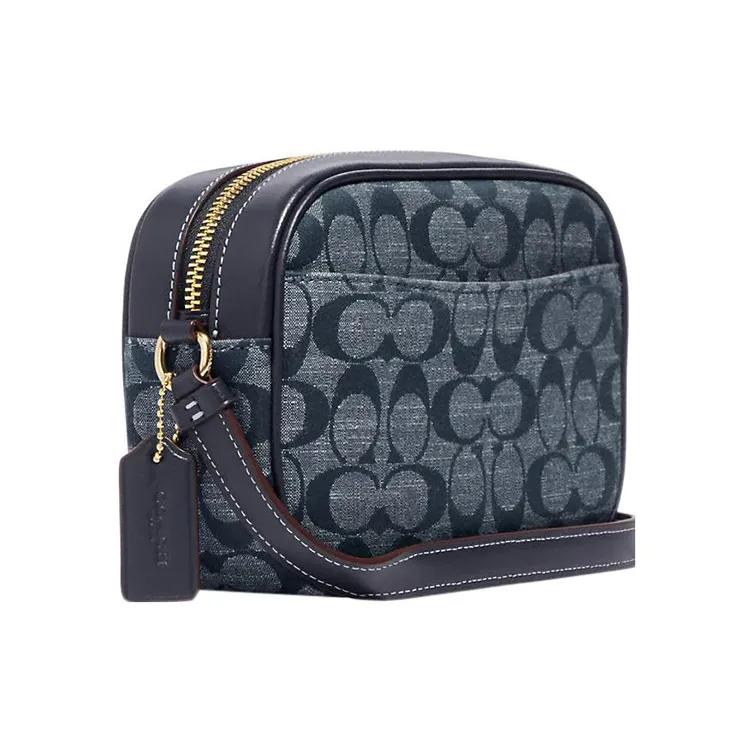Coach Jamie Chambray Leather Shoulder Bag , Crossbody Bag Mini Women's Denim Blue (Unisex) Crossbody Bags CH840 IMDEI