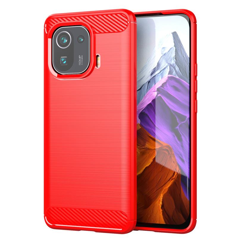 For Xiaomi Mi 11 Pro Case For Xiaomi Mi 11 Pro Cover Shockproof Silicone TPU Carbon Fiber Protective Bumper For Xiaomi Mi 11 Pro