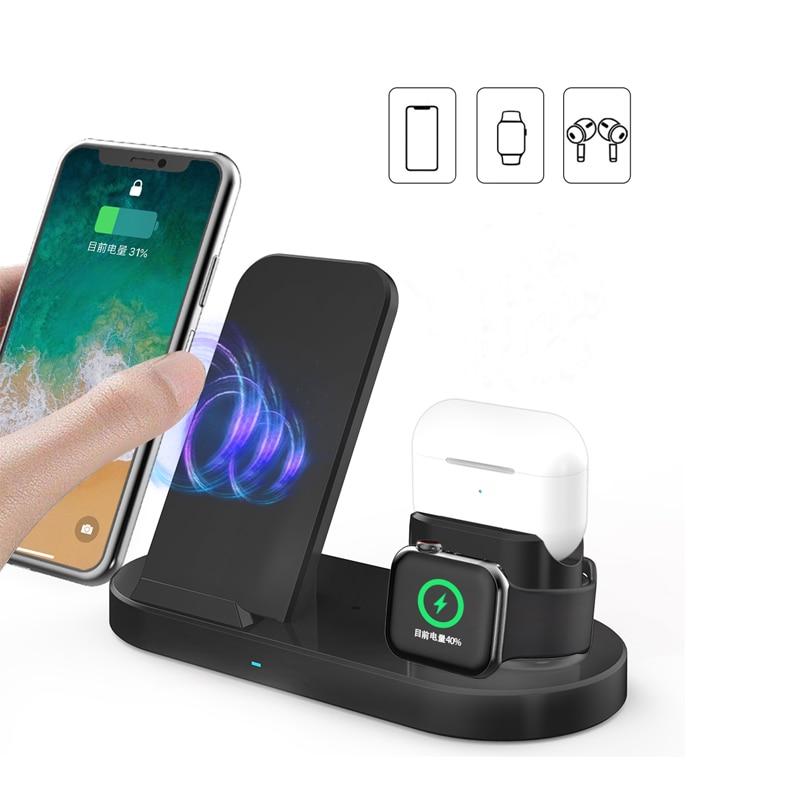 Беспроводное зарядное устройство 3 в 1 для Magsafe iPhone 12 Pro Max/ Mini,  магнитный держатель для Apple Watch 6 SE Airpods Pro 2 3 15 Вт | Мобильные  телефоны и аксессуары | АлиЭкспресс