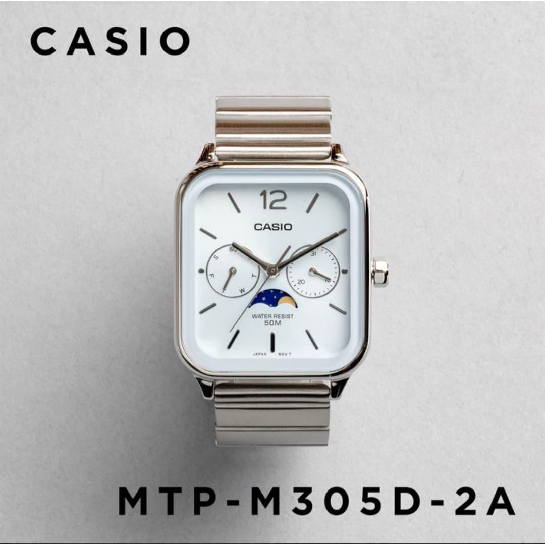 Used CASIO MTP-M305D-2A Moon Phase Light Blue