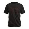 Kühles Grafikshirt Kühles Grafikshirt - Ren-Ärmel Groß Krank Unisex Neuheit Short Boi Grafik-T-Shirt Schwarz mit Rotes Geometrisches Design, Lässig Rund