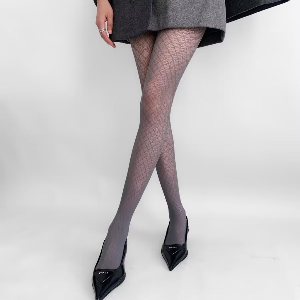 Slimming tights with retro patterns, versatile thin tights for hot girls