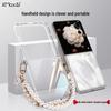 KMaxAI Transparente Hülle für Honor Magic V Flip2 mit Leder-Handgelenkschlaufe