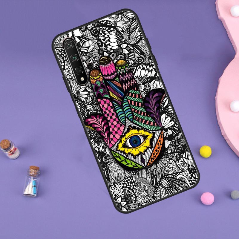 Hamsa Hand of Fatima For Huawei Nova 11i 12i 8i 7i 3i 9 10 SE Y60 Y61 Y70 Y72 Y73 Y90 Y91 P20 P30 P40 Lite Case
