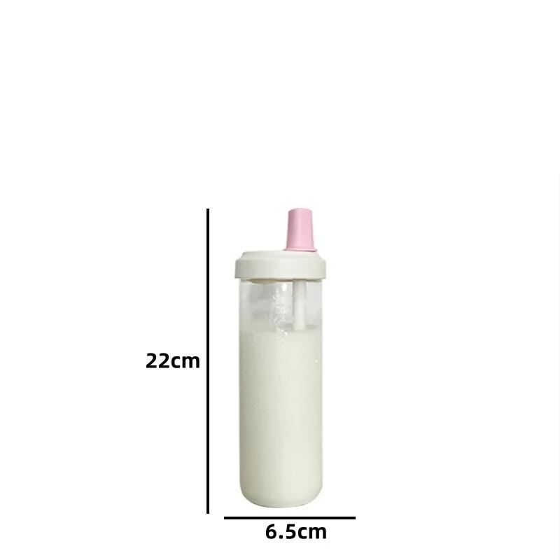500/850ml Large Capacity Water Bottles Milk Juice Glass Cup with Lid Straw Bubble Tea Coffee Cups Drinkware Transparent