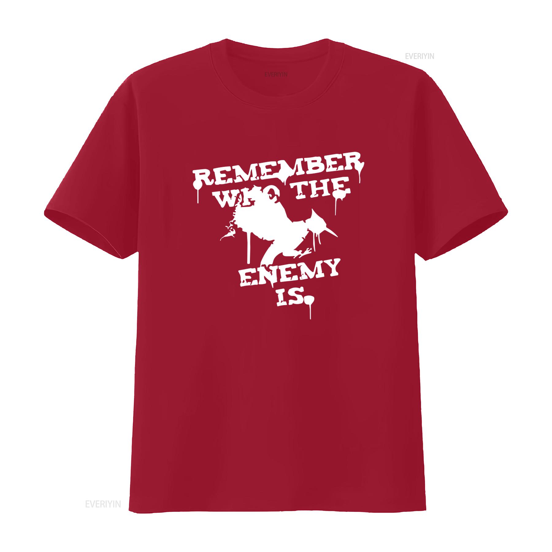 

The Hunger Games Catching Fire Remember Who Enemy Is Mens Black T Shirt Medium vintage Washed Stylish Casual Unisex graphic S