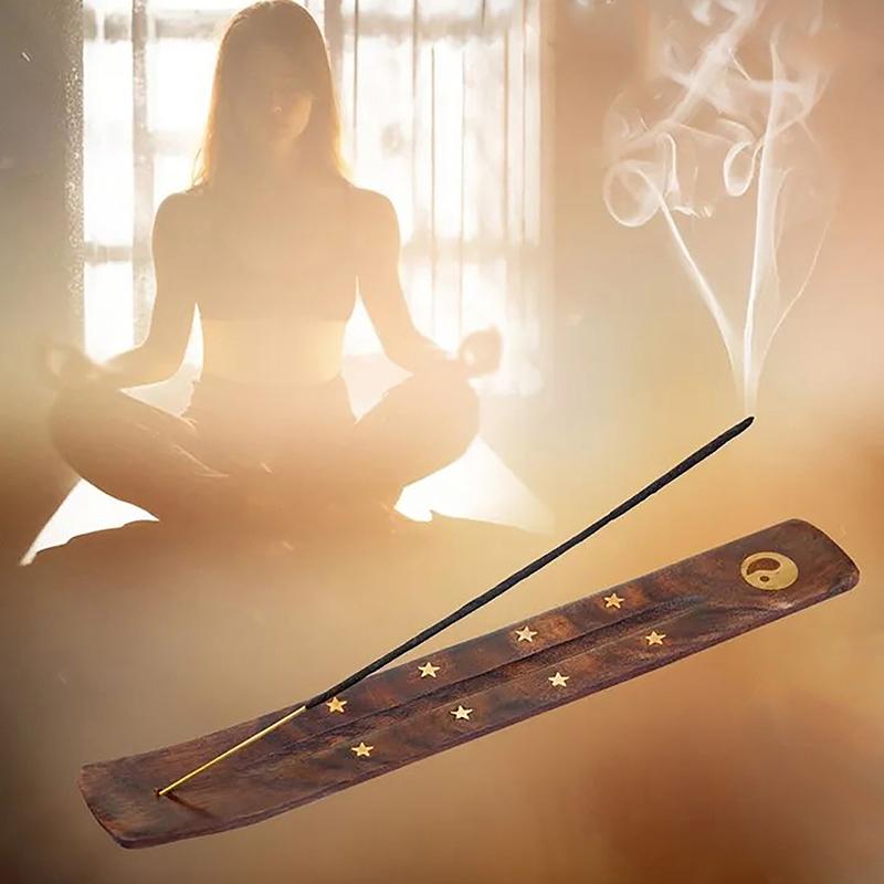 Natural Wooden Incense Stick Holder Ash Catcher Burner Incense Stand Rack Incense Base Aromatherapy Plate Home Decoration