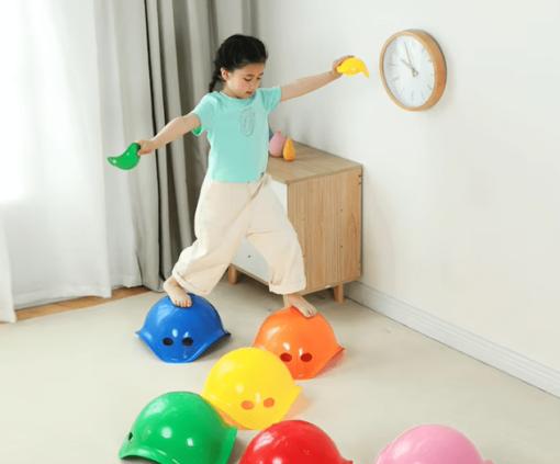 Balancing Shell Childrens Stepping Stones Balancing Stones Motor Skills and Coordination Yellow