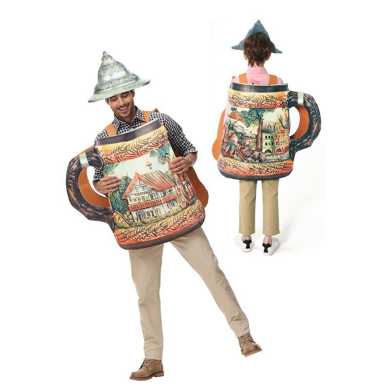 German Oktoberfest Beer Mug Costume - Funny Adult & Kids Matching Outfits