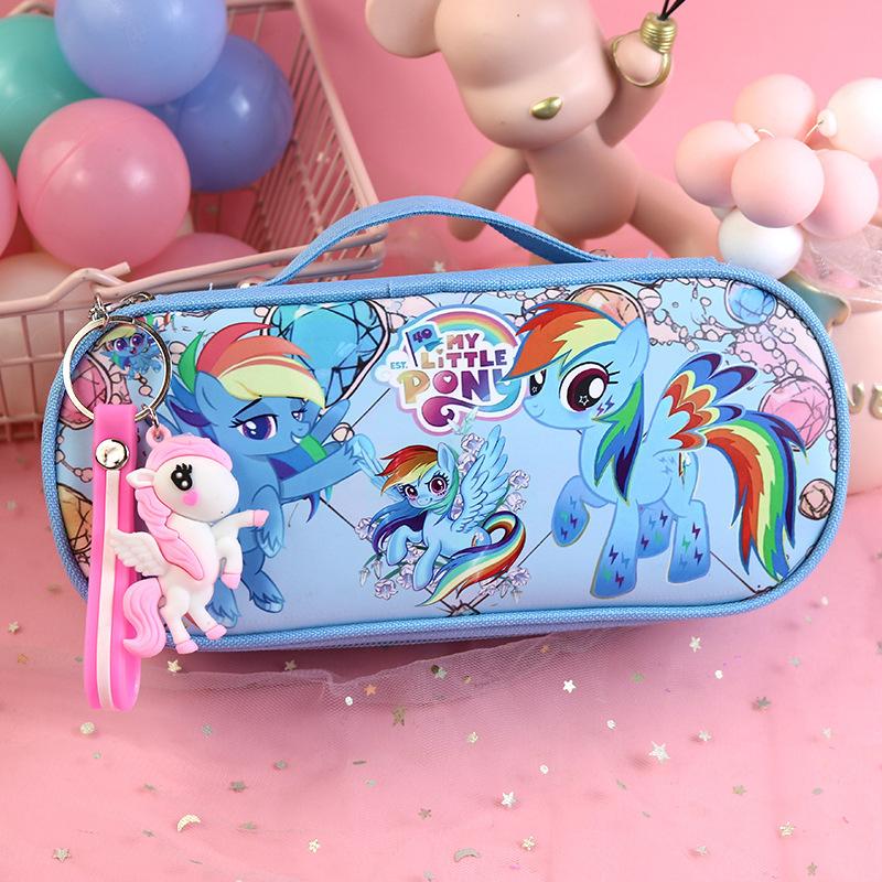 Cutie de papetărie pânză etui port-creioane de mână drăguț cu bule mat etui port-creioane elev școală primară capacitate mare inimă de fată