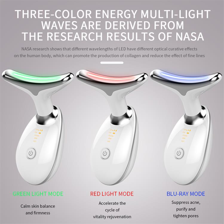 Photon Therapy Neck & Face Massager: Double Chin Reducer and Skincare Tool