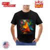 Men T-Shirt with Vibrant Geometric Shapes Inspired Unisex Graphic Tee Size S-5XL
