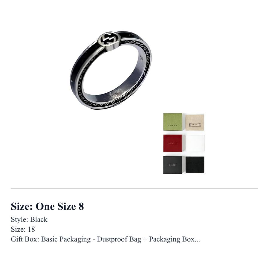 GUCCI Interlocking G Ring 701620-J8410-1064