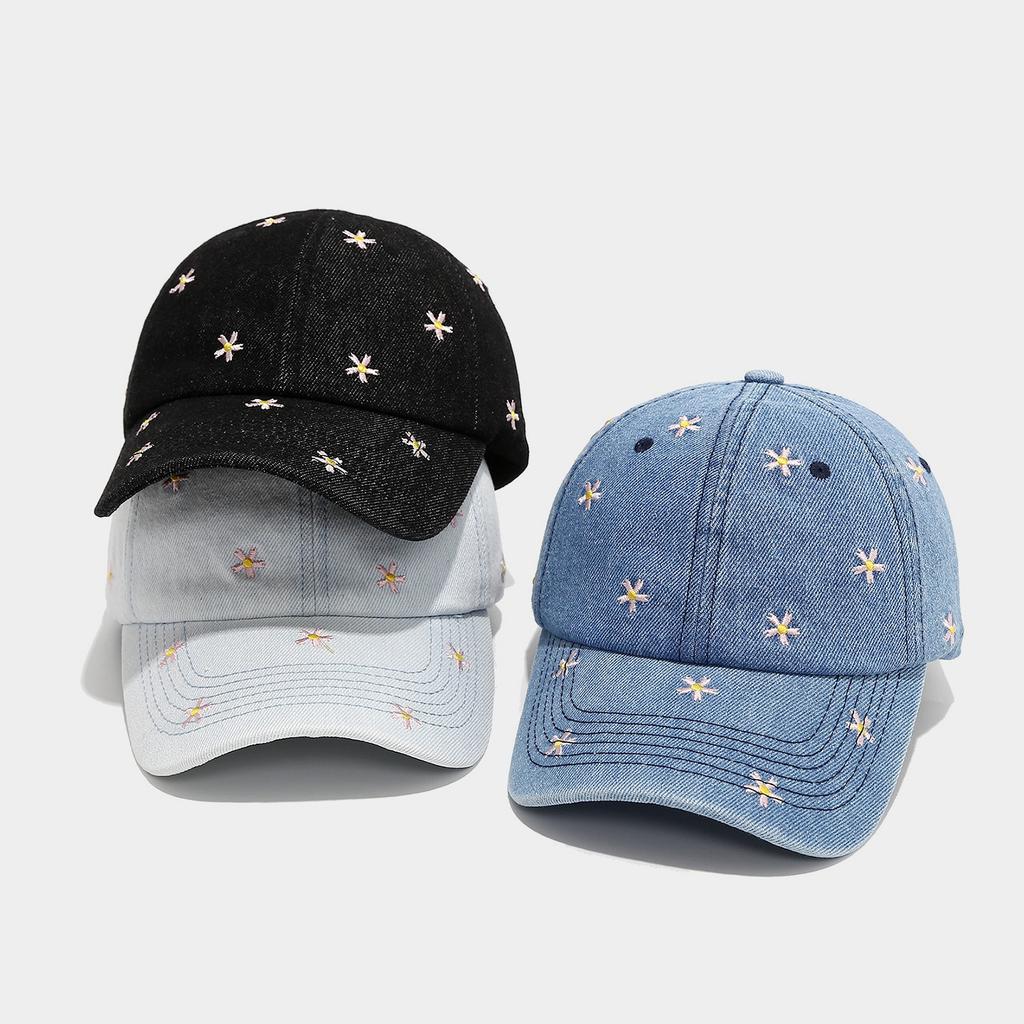 American Retro Floral Embroidered Women's Sun Hat - Autumn Outdoor Travel Sunshade Baseball Cap, Vintage Visor Hat
