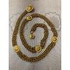 Used Vintage Chain Belt with Flower Motif
