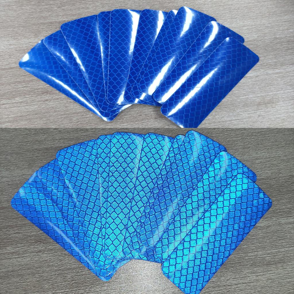 10pcs Car Bumper Reflective Stickers 3x8cm Reflective Warning Strip Tape Safety Secure Reflector Decals for Enhanced Visibility