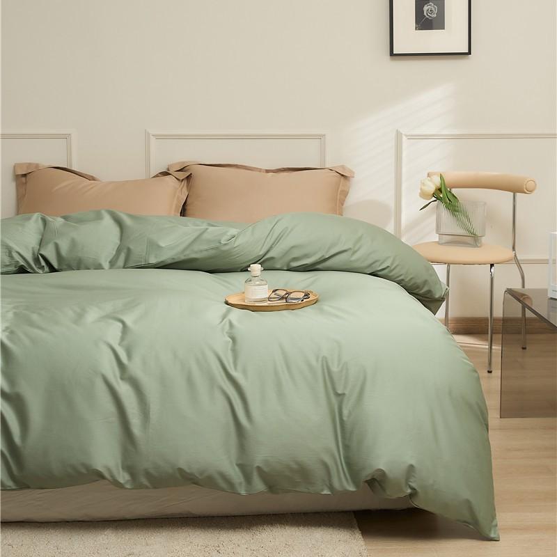 Nordic 100% Cotton Solid Color Duvet Cover or Sheet or Flat Bed Cover Simple Bedding Set Pillowcase Bedclothes Bedding