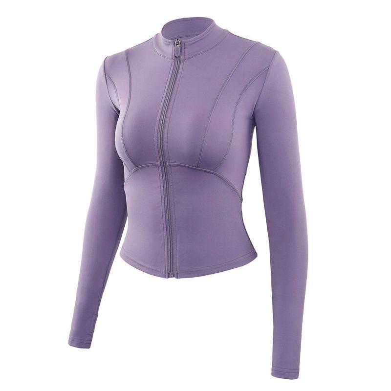 Nude Feel Stand-up Collar Slim Fit Slim Looking Women's Long-Sleeved Sports Jacket