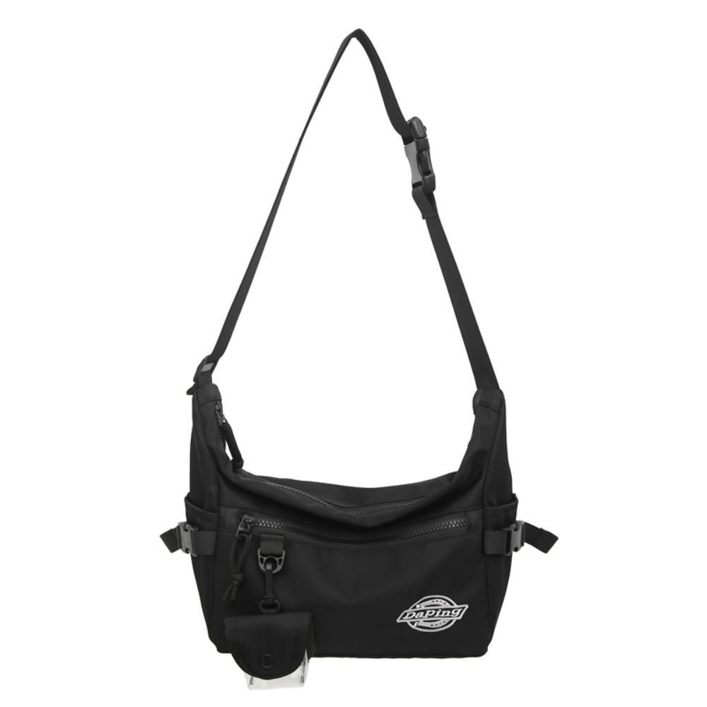 

Multifunctional Nylon Shoulder Bag Korean Style Square Shoulder Bag Crossbody Message Bag Man чёрный