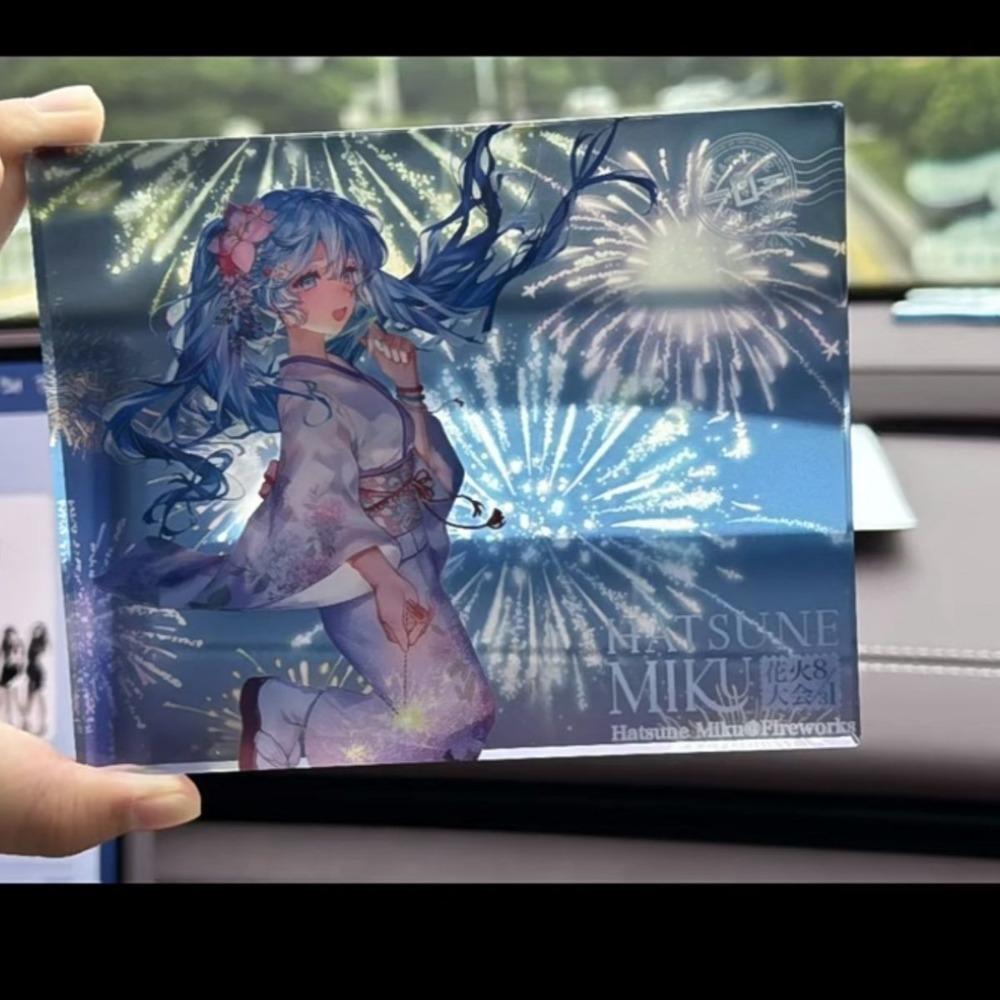 New Hatsune Miku Transparent Card Hatsune Miku Project Diva Anime Peripheral Cute ity Delicate Photograph Ornament Transparent card