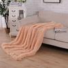 Elegant Super Soft Home Textile Fluffy Rug Long Shaggy Faux Fur Throw Blanket Bed Sofa Blanket