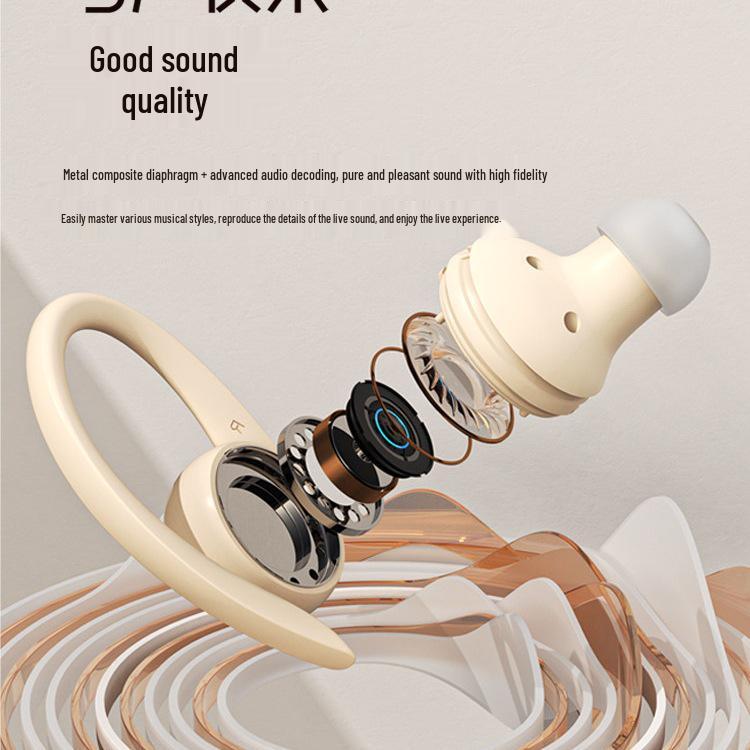 2024 New Wireless Sport Ear-hook Bluetooth Headphones: Ultra-Long Battery Life, Noise Cancelling, In-Ear Design for Men and Women