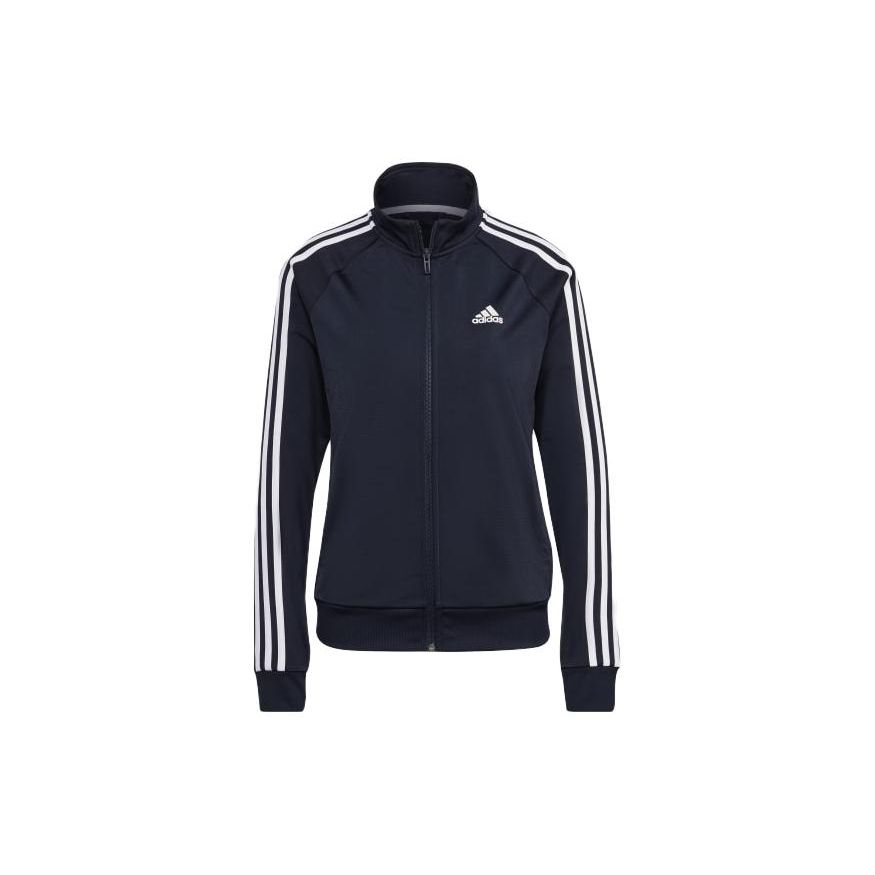 

Adidas Essentials Striped Logo Print Solid Legend Ink Jacket Women Jacket H48444 S