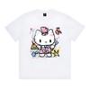 2026 Summer Hello Kitty Pastry Chef Oversized Tshirt High Quality 100 Cotton Graffiti Cake Print Unisex Y2K Casual Tee