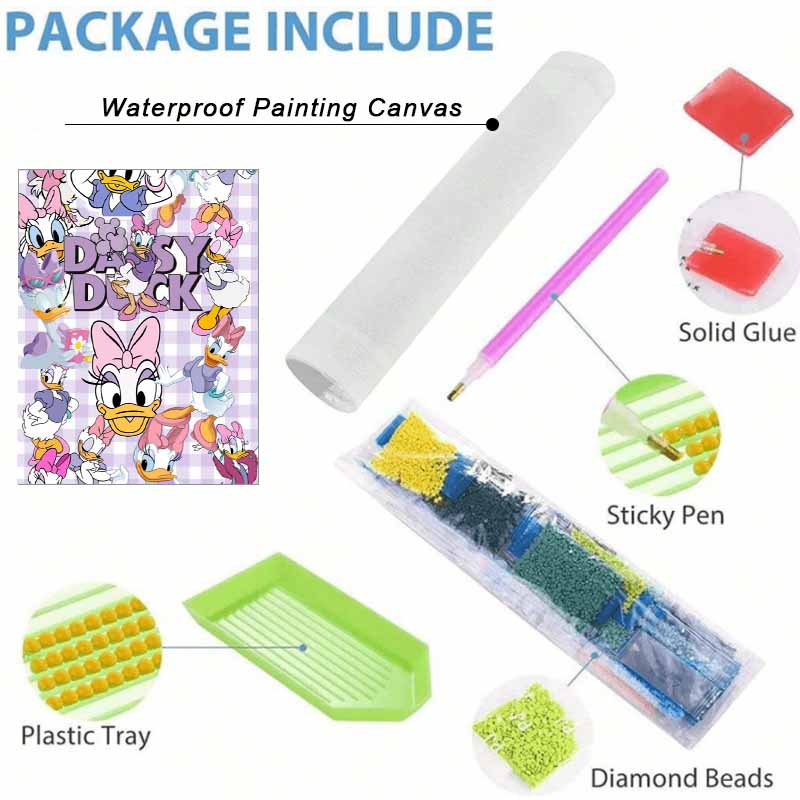 Disney Diamond Painting 5D DIY Daisy Duck Diamond Painting Art Diamond Painting Kit Adult/Beginner Gift Idea Home Decor