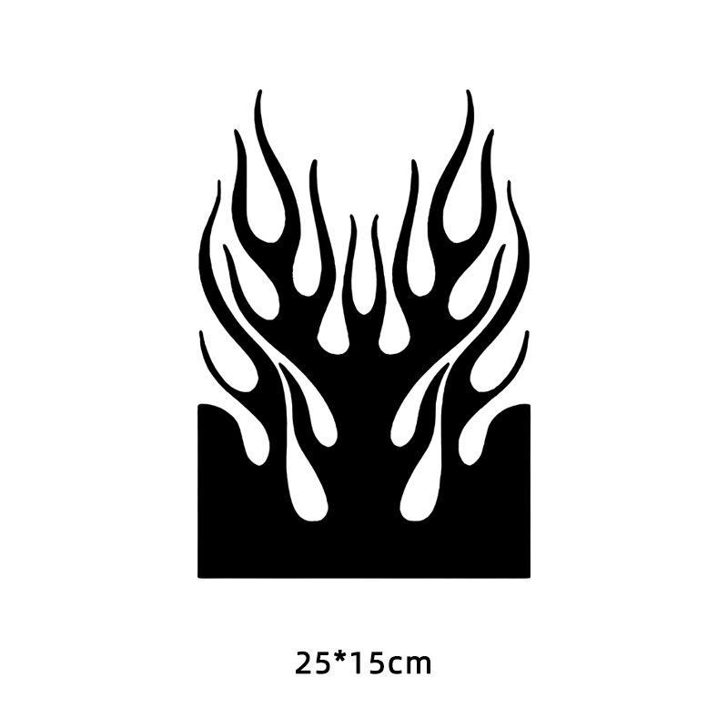 1Pc Flame Motorcycle Fenders Sticker Waterproof Self-Adhesive Vinyl Decal For Most Motorcycle Mudguard Decoration