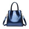 Women's Bag New Patent Leather Shoulder Bag Women's Middle Mother Bag Crocodile Pattern Handbag Women