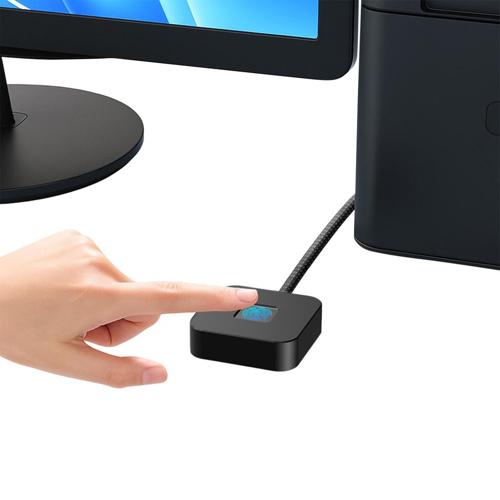 New USB Fingerprint Reader with 5ft Cable Fingerprint Scanner for Windows 10/11 Biometric Fingerprint Login USB Reader Scanner