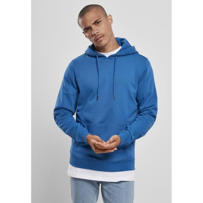 Sweatshirt - Urban Classics - Basic Terry - Bleu - XXL - Col capuche