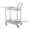 Cichy wózek medyczny ze stali nierdzewnej 304 - Pogrubiony płaski wózek na narzędzia i instrumenty