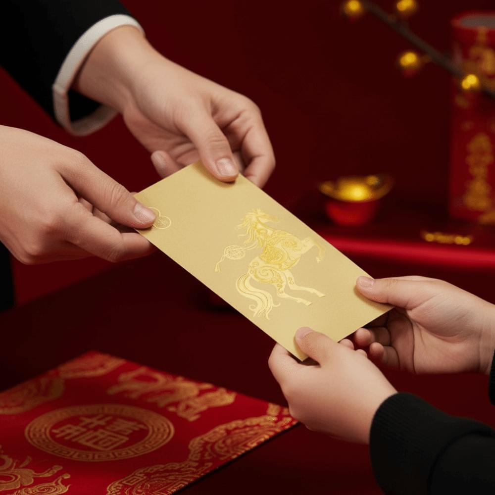 8pcs Traditional Horse Year Red Envelopes Cartoon Blessing Red Packets Lucky Symbols Paper Red Pocket Chinese New Year