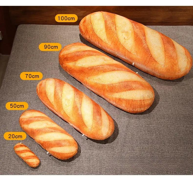 French Bread Pillow Plush Stuffed Peluche Sleeping Companion Room Decor Sofa Pillow Bolster Sleep Pillow