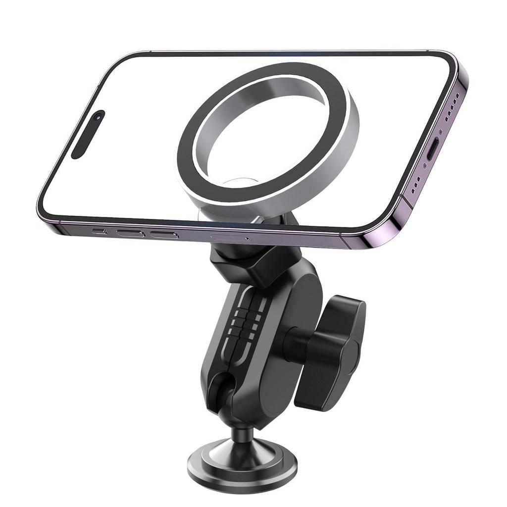 360° Rotating Magnetic Car Phone Mount with Adjustable Multi-Joint Metal Base