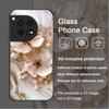 Ästhetische Blumenmarmor-Textur Kunst Gehärtetes Glas Handyhülle für OnePlus 13R 12 11 10 Pro ACE2 ACE3 Nord CE4 CE3 CE2 Lite Hülle
