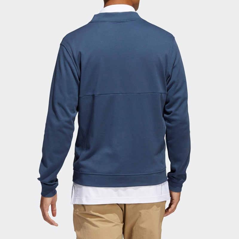 Men's adidas Logo Embroidered V Neck Long Sleeves Knitwear Blue HA9101
