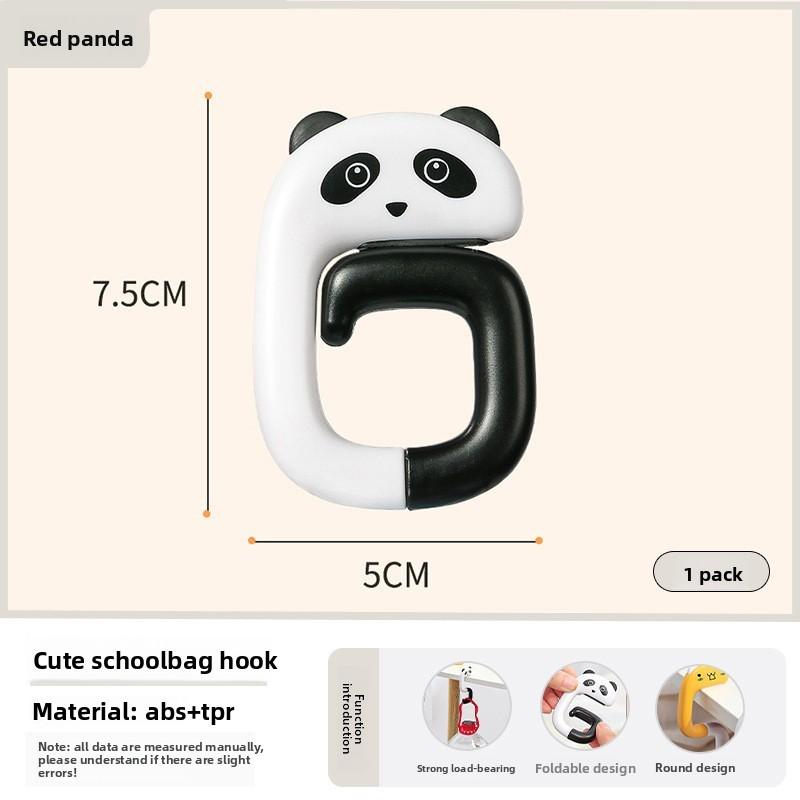 

Raccoon Panda Cute And Cat Design S Shaped Desktop Multi Hook Functional Panda