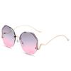 Fashion Rimless Sunglasses Vintage Sun Glasses Women Brand Travel Gradient Sun Glasses Luxury Eyewear