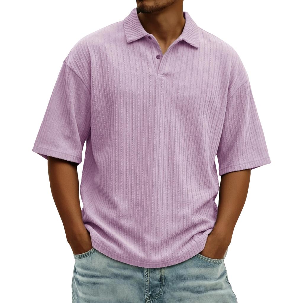 Men's Summer Short Sleeve Lapel Shirt Men's Casual Fashion Shirt