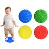 Set di 4 tappetini sensoriali in silicone per favorire la concentrazione, alleviare ansia e stress, con superficie testurizzata, silenziosi e rilassanti, perfetti per la decompressione, rotondi e tattili, ideali come giocattolo da scrivania.