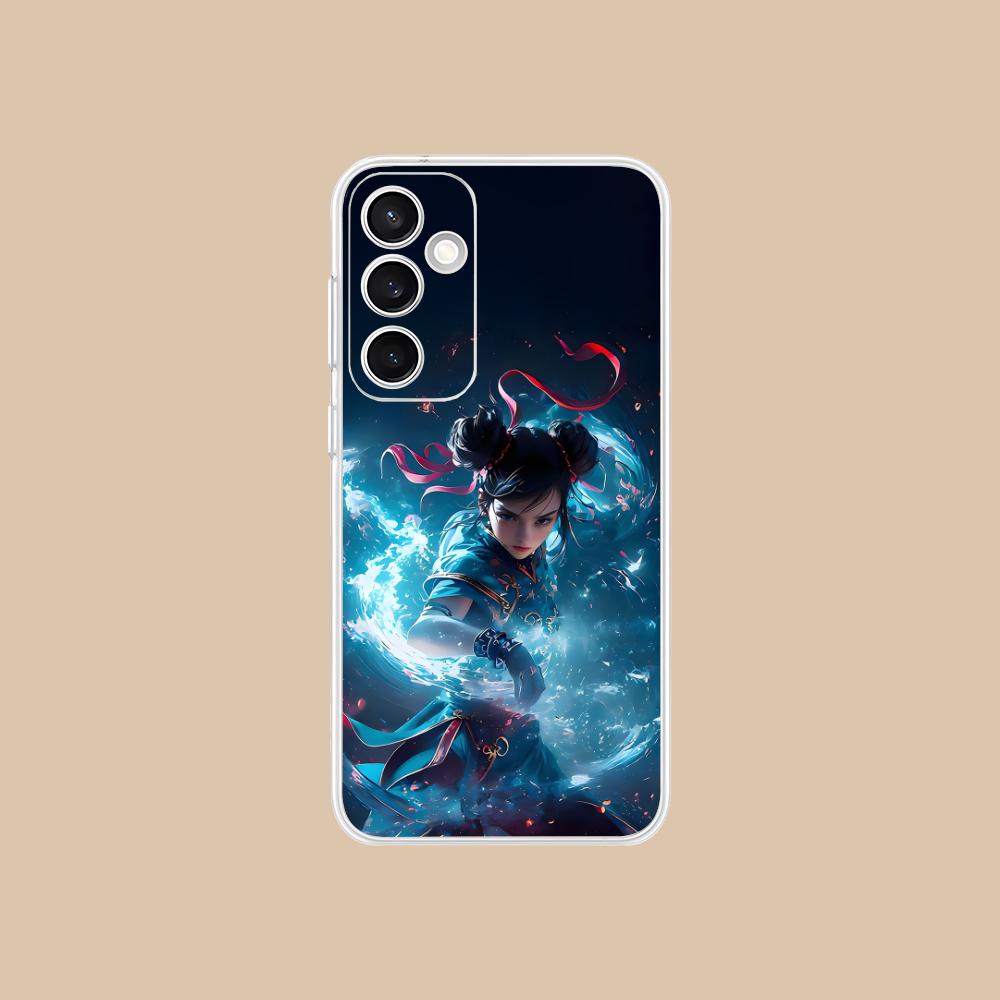 Street Fighter Chunli Phone Case for Samsung Galaxy S25 S24 S23 S22 S21Plus FE Ultra Clear Colorful Cover Cover Smartphone