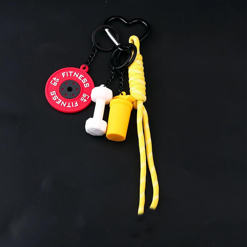 Bag Charm 3DMini Dumbbell Fitness Kettle for Women Men Fashion Bag Pendant Fitness Enthusiast Athlete Bag Car Key Decoration Gift
