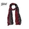 Unisex Fashion Shawl Neck Wrap Pleated Warm Gradient Design Scarf Two-Color Bow Tie Cold Weather