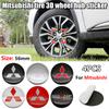 4Pcs Car Wheel Center Hub Cap Rim Cover Stickers Accessories For Mitsubishi Outlander Xl Ralliart Mirage L200 Galant Space Star