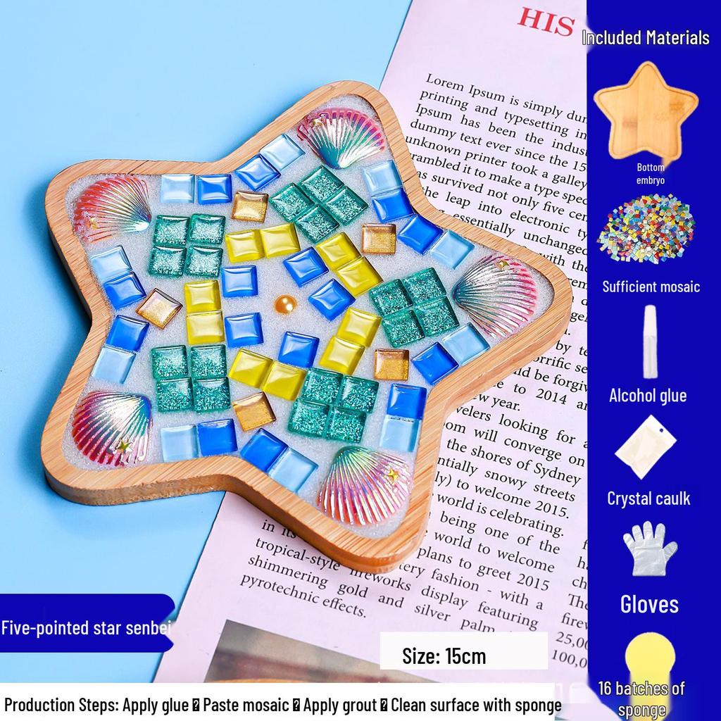 DIY Mosaic Coaster Craft Kit for Kids - Patchwork Creative Art